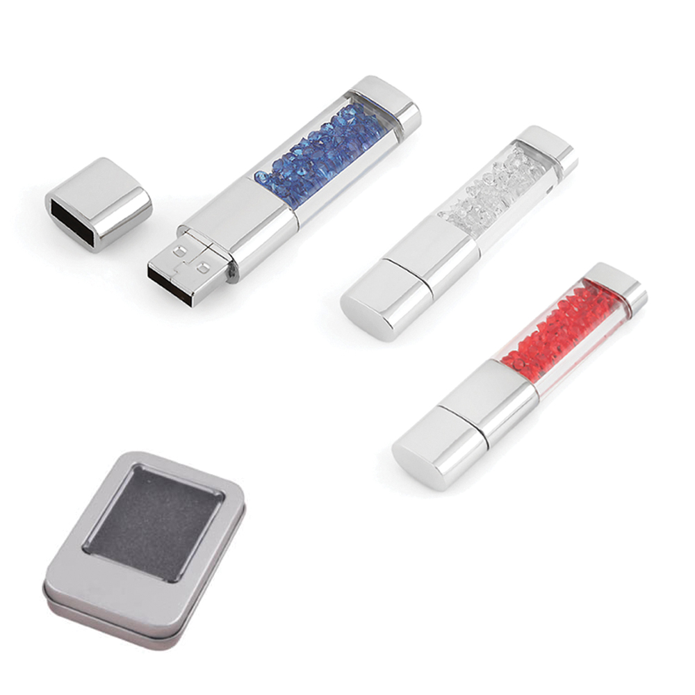 8 GB Metal Kristal Taşlı USB Bellek  - 7226