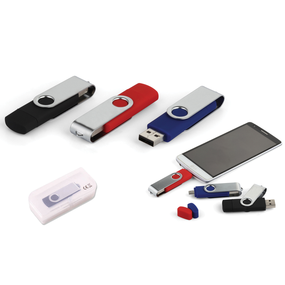 16 GB Döner Kapaklı USB Bellek (OTG Özellikli)  - 7243